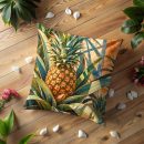 Golden Pineapple Tropical Pillow Cover