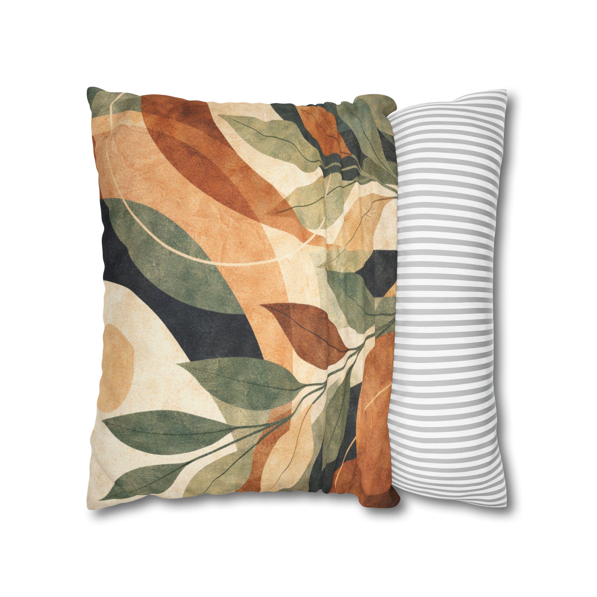 Mid-Century Abstract Botanical Pillow Cover - Image 4